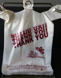 Koszulki z krótkim rękawem Przepinane torby dziękuję 11,5 &amp;quot;X 6,25&amp;quot; X 21 &amp;quot;, kolor czarny, materiał HDPE