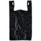 Plastikowa torba na zakupy T-shirt w kolorze czarnym 12 X 6 X 21 (1000ct, czarny), materiał HDPE