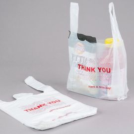 LDPE / HDPE Transparentne torby na zakupy T Shirt z niestandardowym nadrukiem logo
