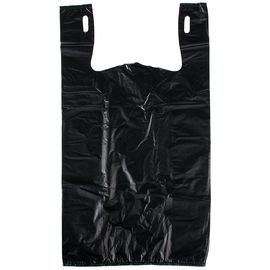 Plastikowa torba na zakupy T-shirt w kolorze czarnym 12 X 6 X 21 (1000ct, czarny), materiał HDPE