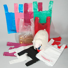 Plastikowe torby na zakupy T torby na zakupy zwykły biały materiał HDPE 12 &amp;quot;X 6&amp;quot; X 21 &amp;quot;
