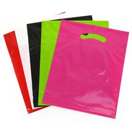 Śliczne plastikowe torby wycinane na guziki, niestandardowe nadrukowane torby z wycinanymi uchwytami