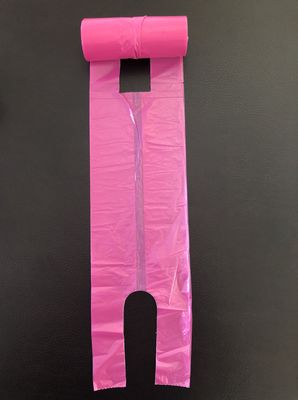 T-shirtowe torby na zakupy na rolce do użytku biurowego i domowego, różowe i fioletowe, kosz na śmieci